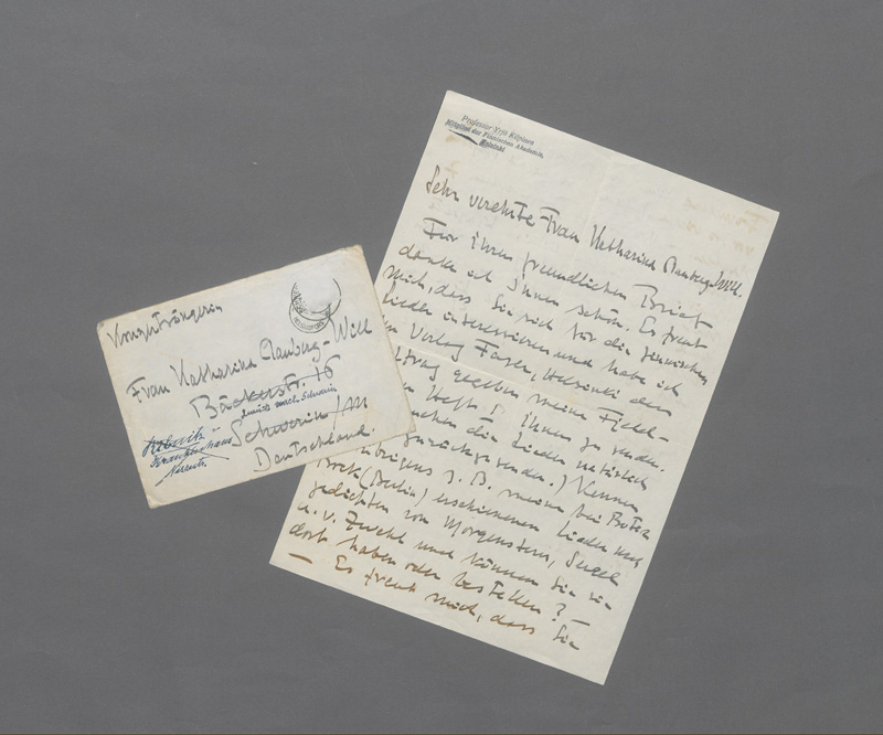 Lot 2632, Auction 127, Kilpinen, Yrjö, Brief an Katharina Clauberg-Will. 1954