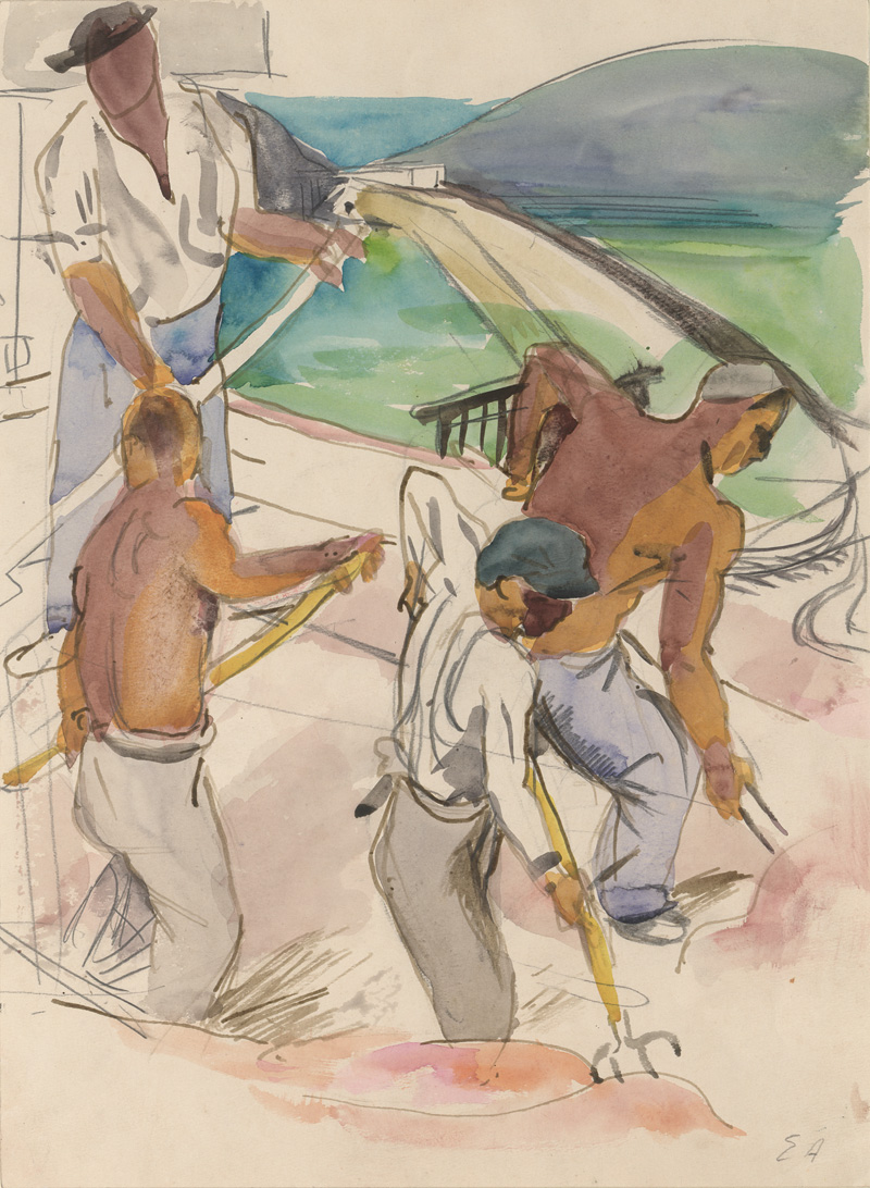 Lot 3003, Auction 127, Aigner, Eduard, Aquarell über Graphit- und Tuschezeichnung