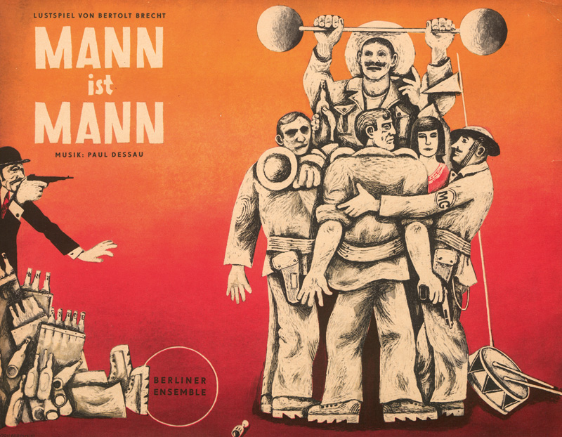 Lot 3382, Auction 127, Berliner Ensemble und Brecht, Bertolt, 10 Theaterplakate zu Aufführungen des Berliner Ensembles, darunter zu Stücken von Berholt Brecht